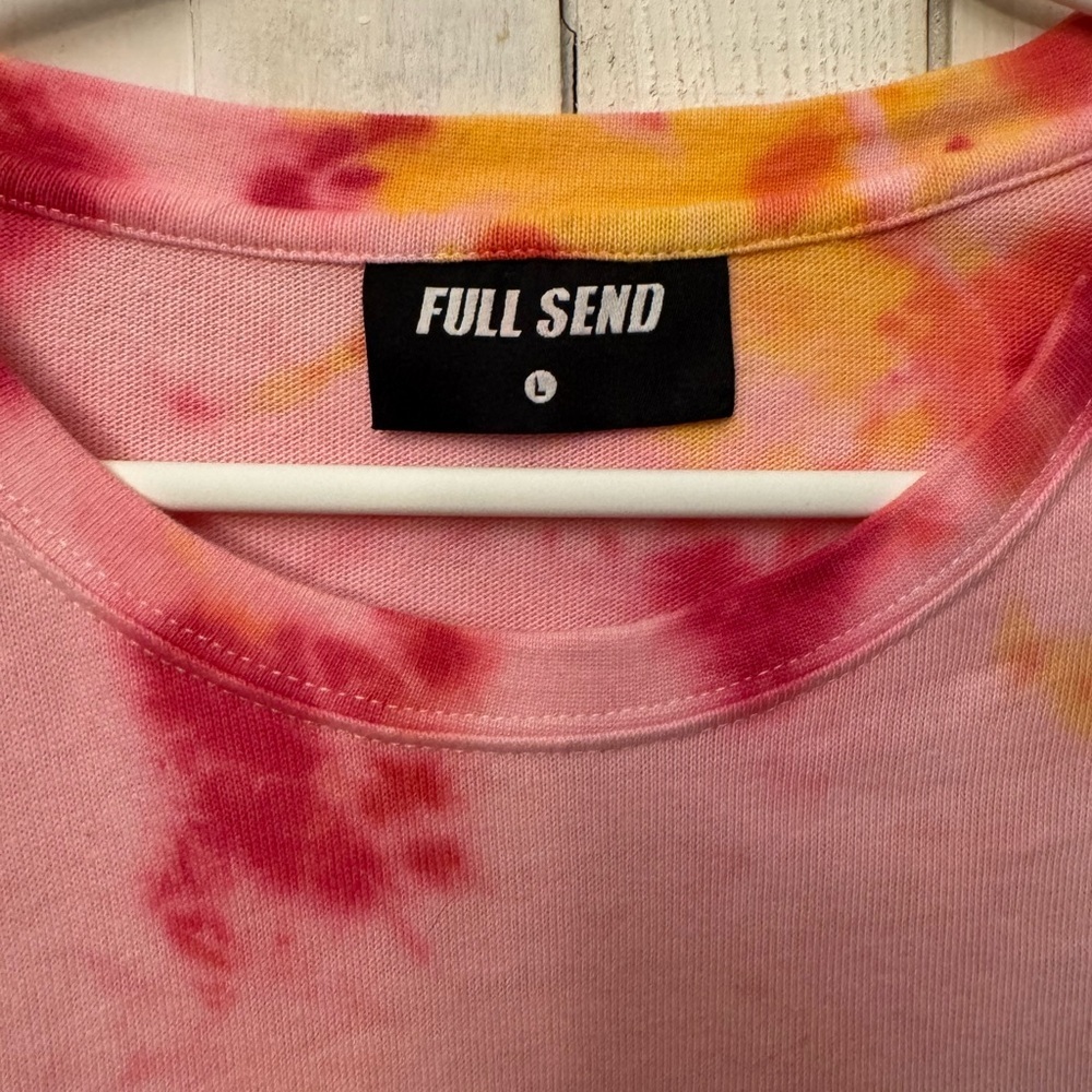 Full Send Tie-Dye - Lg fits like XL (red, pink, orange & yellow) New - not Worn - Picture 3 of 4